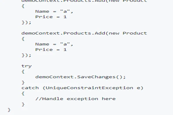 Entity Framework Exceptions